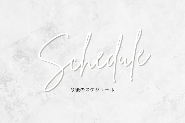 今後のスケジュール